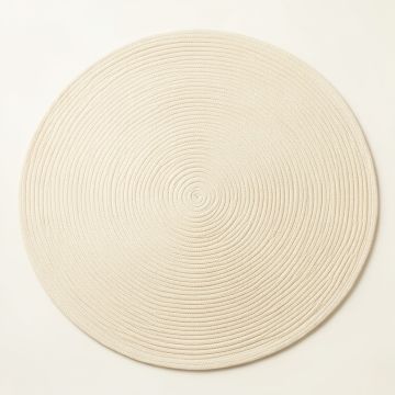 Olive Branch Round Area Rug - Cream (synthetic illustration; no displayed measurements)