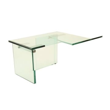 Sirene Glass L-Shape Desk