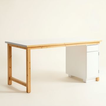 Briar Dale Empty Workshop Workbench - White (synthetic illustration; no displayed measurements)
