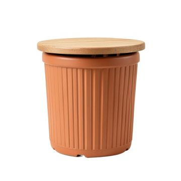 Laurel Bridge Closed Garden Compost Bin - Terracotta (synthetic illustration; no displayed measurements)