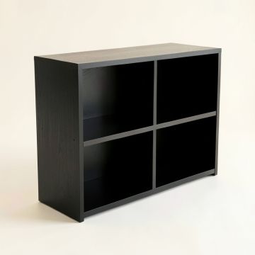 Clay Crest Desktop Shelving Unit - Black (synthetic illustration; no displayed measurements)