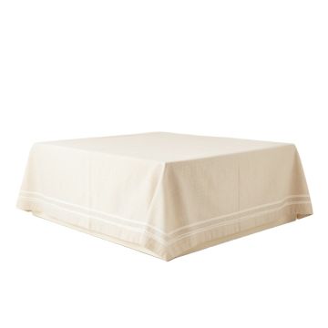 Stone Edge Flat Bed Sheet - Cream