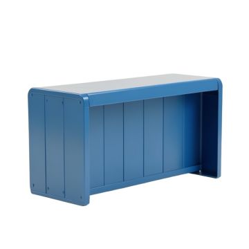Summit Bridge Narrow Outdoor Storage Bench - Blue