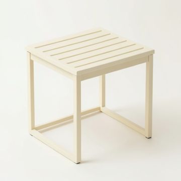 Pine Bridge Compact Balcony Table - Cream (synthetic illustration; no displayed measurements)