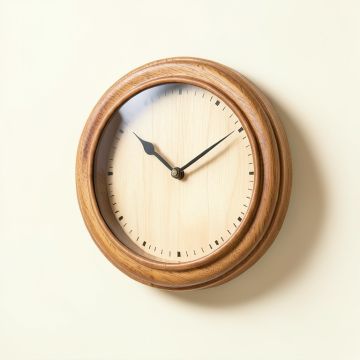 Round Wood 16 '' Wall Clock (synthetic illustration; no displayed measurements)
