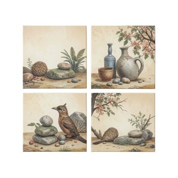 `` Water Stones 2 '' 4 Piece Photographic Print On Wrapped Canvas Set
