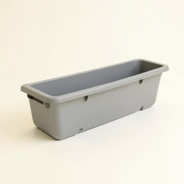 Hazel Branch Empty Railing Planter With Integral Brackets - Gray (synthetic illustration; no displayed measurements)