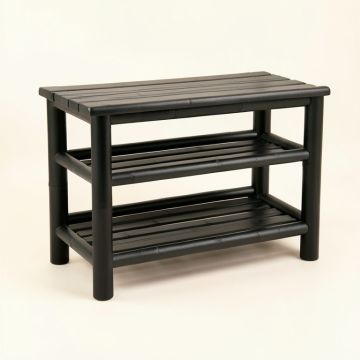 Wren Bluff Shoe Storage Bench - Black (synthetic illustration; no displayed measurements)