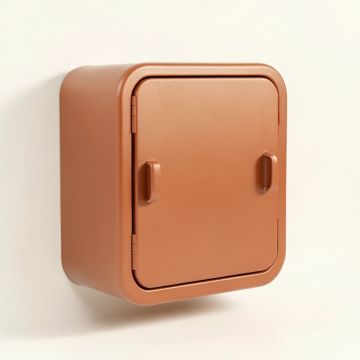 Linden Crossing Wall-Mounted Laundry Cabinet - Terracotta (synthetic illustration; no displayed measurements)