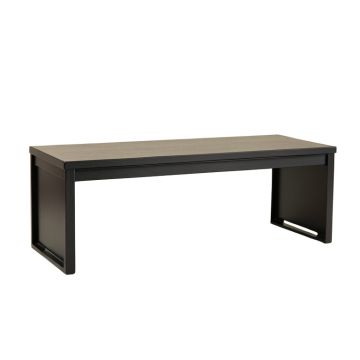 Spruce Arc Narrow Outdoor Storage Bench - Black
