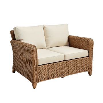 Bagley 59 '' Wide Outdoor Wicker Loveseat With Cushions