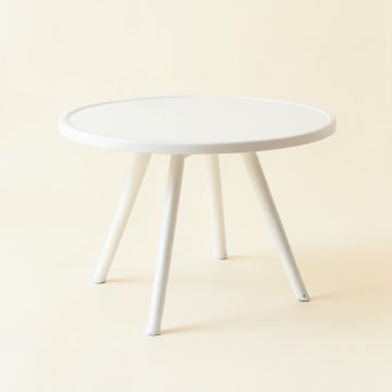 Maple Arc Patio Table - White (synthetic illustration; no displayed measurements)