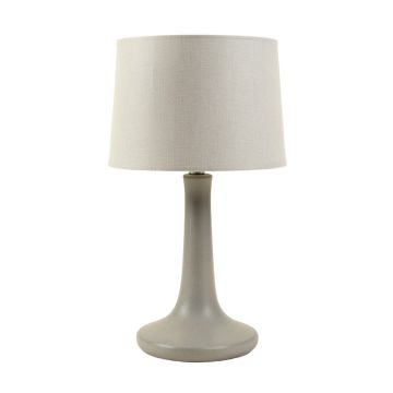 Briar Bridge Table Lamp With A Plain Fabric Shade - Gray