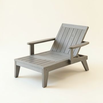 Lake Crest Outdoor Lounge Chair - Gray (synthetic illustration; no displayed measurements)