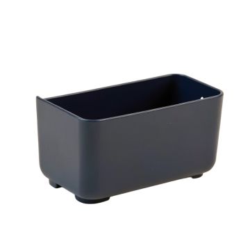 Reed Branch Empty Railing Planter With Integral Brackets - Navy
