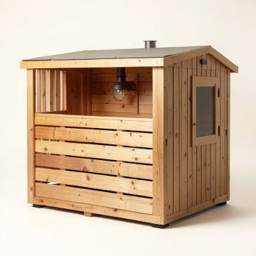 Grandview 8 Person Traditional Steam Sauna (synthetic illustration; no displayed measurements)