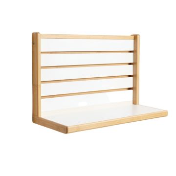 Slate Bridge Wall-Mounted Entryway Organizer Shelf - White
