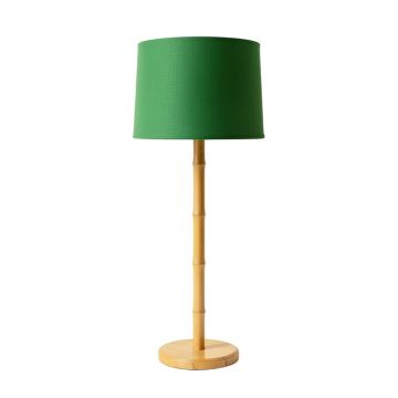 Spruce Bend Floor Lamp With A Plain Fabric Shade - Green