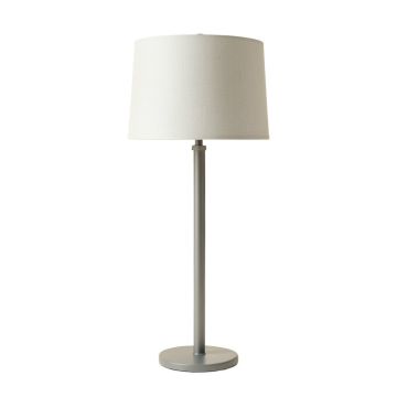 Summit Dale Floor Lamp With A Plain Fabric Shade - Gray