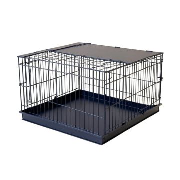 Spruce Bend Empty Furniture-Style Pet Crate - Navy