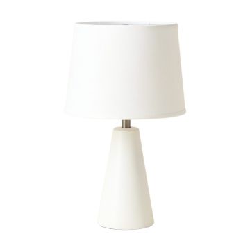 Cedar Dale Table Lamp With A Plain Fabric Shade - White