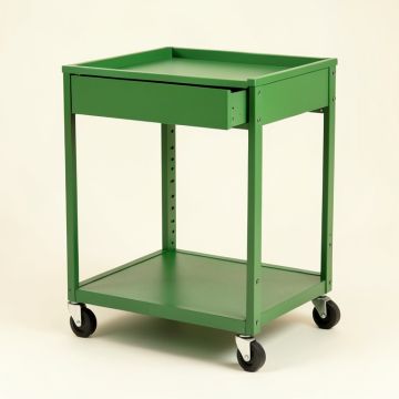 Oak Edge Empty Rolling Workshop Cart - Green (synthetic illustration; no displayed measurements)