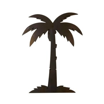 Lapp Unique Palm Tree Themed Steel Personalized Metal Wall Sign Customized With Last Name
