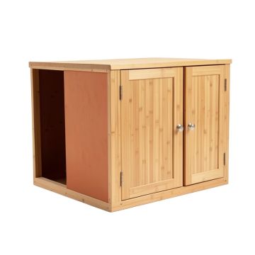 Cove Bridge Empty Furniture-Style Litter Enclosure - Terracotta