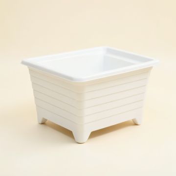 Dune Bluff Empty Raised Planter - White (synthetic illustration; no displayed measurements)