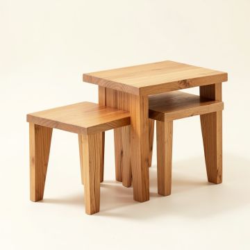Nickolas Teak 2 Piece Nesting Tables (synthetic illustration; no displayed measurements)