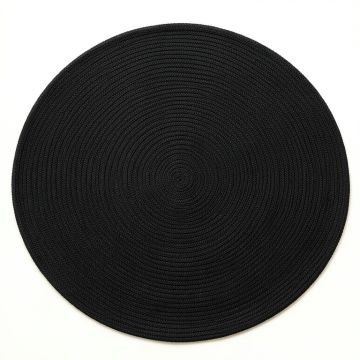 Briar Bluff Round Area Rug - Black (synthetic illustration; no displayed measurements)