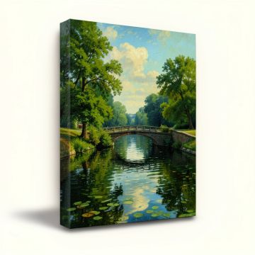 `` The Bridge At Argenteuil '' By Claude Monet Painting Print On Wrapped Canvas (synthetic illustration; no displayed measurements)