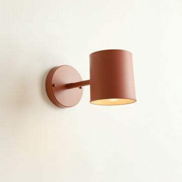 Heath Crest Wall Sconce Mounted On A Plain Wall - Terracotta (synthetic illustration; no displayed measurements)