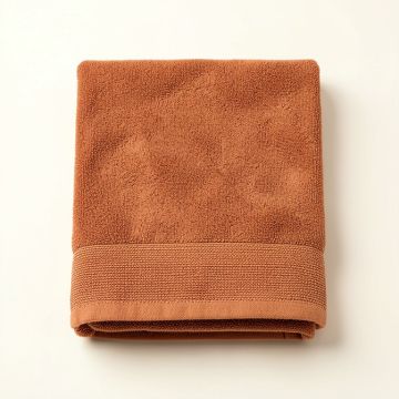 Flint Bridge Bath Towel - Terracotta (synthetic illustration; no displayed measurements)