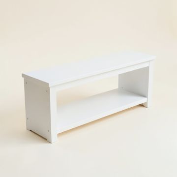 Ridge Crossing Narrow Outdoor Storage Bench - White (synthetic illustration; no displayed measurements)