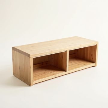 Flint Crest Shoe Storage Bench - Beige (synthetic illustration; no displayed measurements)