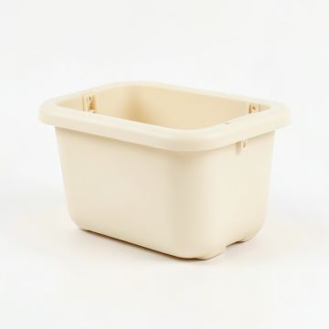 Shore Brook Empty Railing Planter With Integral Brackets - Ivory (synthetic illustration; no displayed measurements)