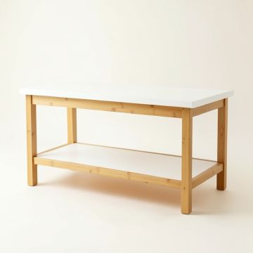Spruce Crest Empty Workshop Workbench - White (synthetic illustration; no displayed measurements)