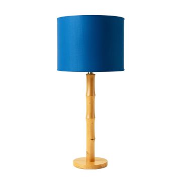 Juniper Canyon Floor Lamp With A Plain Fabric Shade - Blue