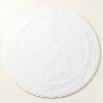 Oak Canyon Round Area Rug - White (synthetic illustration; no displayed measurements)