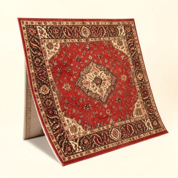 Awudi Oriental Machine Made Power Loom Wool/Polyester Red/Brown/Beige Area Rug (synthetic illustration; no displayed measurements)