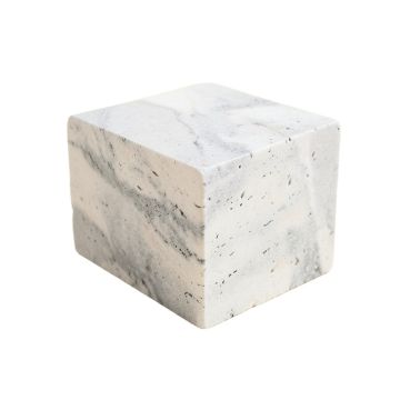 6 '' X 18 '' Natural Stone Corner Piece Tile Trim In White/Gray
