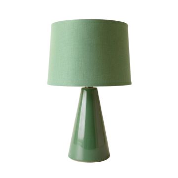 Aspen Crest Table Lamp With A Plain Fabric Shade - Green