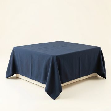 Spruce Brook Flat Bed Sheet - Navy (synthetic illustration; no displayed measurements)