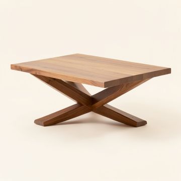 Jiro Cross Legs Coffee Table (synthetic illustration; no displayed measurements)