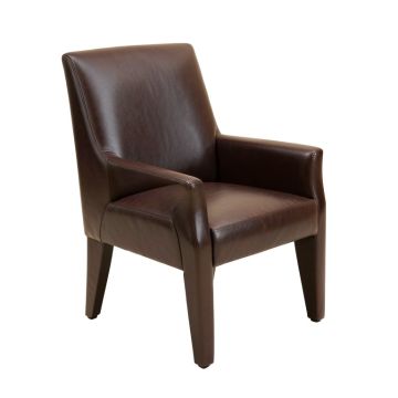 Deya Leather Upholstered Cross Back Side Chair Dining Chair In Espresso
