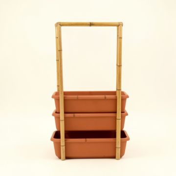 Flint Crest Empty Vertical Garden Frame - Terracotta (synthetic illustration; no displayed measurements)