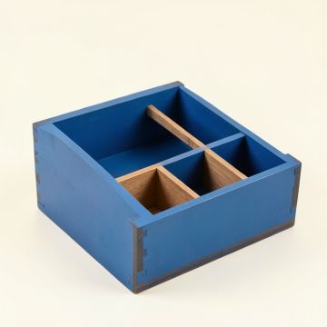 Spruce Arc Empty Coffee-Station Organizer - Blue (synthetic illustration; no displayed measurements)