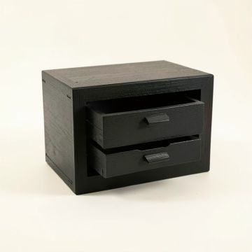 Ash Crest Small-Parts Storage Drawer Cabinet - Black (synthetic illustration; no displayed measurements)
