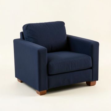 Dawn Dale Upholstered Armchair - Navy (synthetic illustration; no displayed measurements)